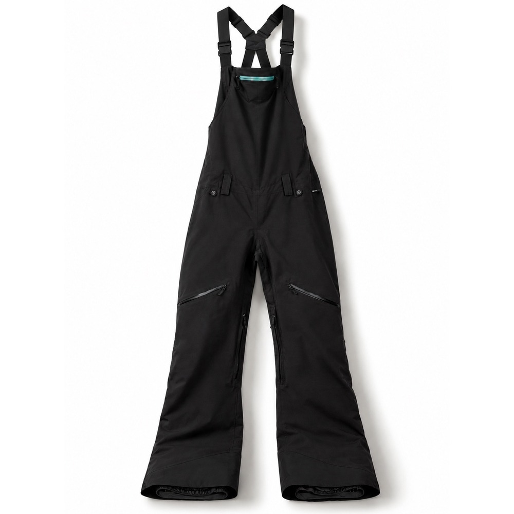 Flylow Foxy Bib Snow Pants Women's Large Waterproof Shell Ski Snowboard Black